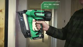 HiKOKI NT1865DADMB Cordless Finish Nailer for consistent nailing performance [upl. by Debbie]