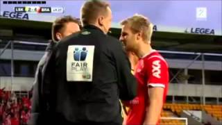 Best Fair Play ever Norwegian Tippeligaen Lillestrøm Brann [upl. by Yobybab919]