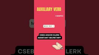 Auxiliary verbs  Cseb English  English grammar English mock test  Verbs cseb psc grammar [upl. by Arbas436]