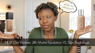 NEW Dior Forever 24h Wear Matte Foundation VS Dior Backstage Whats The Difference [upl. by Hannover]