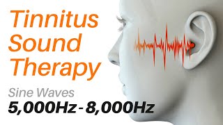 Tinnitus Sound Therapy  Sine Waves 5000Hz  8000Hz with Screensavers  Noises Inside Head [upl. by Zul]