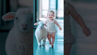 Adorable Baby and Sheep Fusion Delights the Audience [upl. by Aridnere]