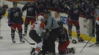 Joffrey Lupul vs Rostislav Klesla Dec 27 2008 [upl. by Idnahr]