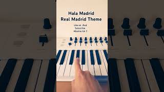 Hala Madrid Theme  Piano Easy Tutorial For beginners shortvideo piano easy pianotutorial [upl. by Geneva]