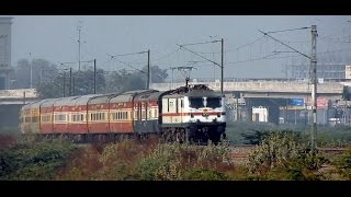 HIGH SPEED Trains at the Curvy DAKANIYA TALAV Station of WCR  Indian Railways [upl. by Cornwell501]