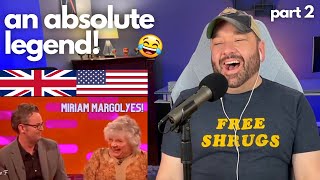 PART 2 American Reacts to Miriam Margolyes on Graham Norton  quotI started to crquot [upl. by Severen177]