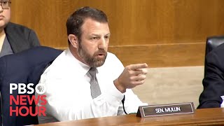 WATCH Oklahoma senator challenges Teamsters president to a fight during Senate hearing [upl. by Bainbrudge]