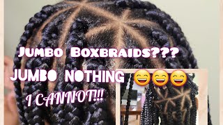 I Tried Jumbo Box Braids But They Turned Out Medium  Box Braiding Journey  Hair Transformation [upl. by Uamak550]