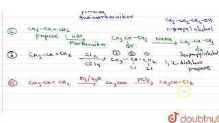 How will you obtain the following from propene a nPropyl bromide b nPropyl alcohol c [upl. by Nonrev]