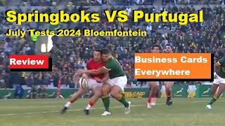 Review Springboks VS Portugal July Tests 2024 Analysis Reaction amp Recap [upl. by Lovett402]