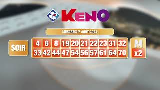 Tirage du soir Keno® du 07 août 2024  Résultat officiel  FDJ [upl. by Lareine490]