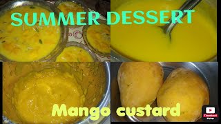 summer dessert💐 mango custard👌kids special☺️ [upl. by Amlev962]