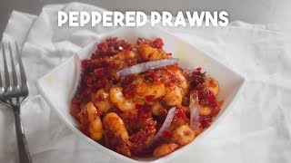 PEPPERED PRAWNSSHRIMP  Nigerian Style [upl. by Bruckner]