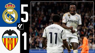 Real Madrid 51 Valencia  HIGHLIGHTS  LaLiga 202324 [upl. by Sherborn]