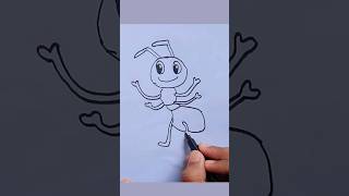 Easy and Simple ant drawing  sorts drawing [upl. by Ahsiena]