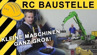 RC BAUMASCHINEN amp BAGGER auf der MiniBaustelle REPORTAGE recycling aktiv amp TiefbauLive [upl. by Enyallij675]