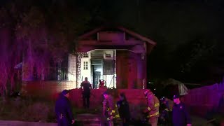 Burglar bars impede firefighters battling flames at abandoned East Side home [upl. by Mada342]