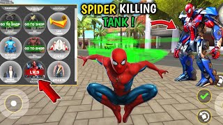 Spider Killing Machine Tank New Mods In Rope Hero Vice Town [upl. by Seumas928]