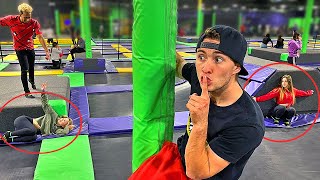 I Built a SECRET ROOM in a TRAMPOLINE PARK [upl. by Reppart]