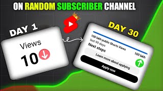 I Tried Short For 30 Days On My Random Subscribers Channel  10 Million Views in 30 days 😎 [upl. by Goody]