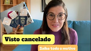 VISTO CANCELADO TE CONTO TUDO  Visto Estudante e turista [upl. by Nnylorac]