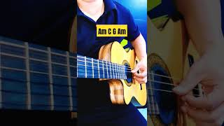 Tutorial chords Am C G Am shorts [upl. by Nemzaj]