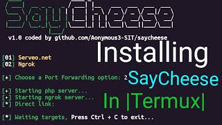 Install saycheese in termux termux termuxmalayalam [upl. by Dode]