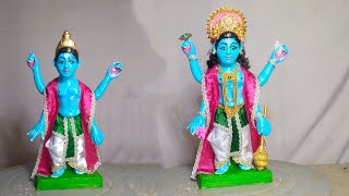 Narayan ki murti ko colour or dekuret kese kare how to make Narayan murti making easy prosec [upl. by Rossner]