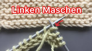 Stricken für Anfänger Linken Maschen stricken lernen Knitting for beginners [upl. by August]