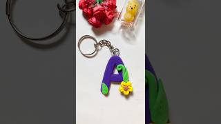 A letter keyring ❤️diy shortsviral clayart alphabet [upl. by Nilrah]