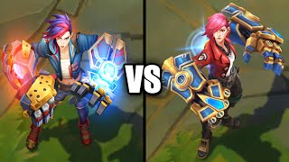 Arcane Brawler Vi vs Arcane Vi Skins Comparison League of Legends [upl. by Druce]