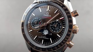 Omega Speedmaster Moonwatch Moonphase Chronograph 30423445213001 Omega Watch Review [upl. by Yssim]