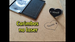 Como fazer carimbos na laser [upl. by Eissirk]