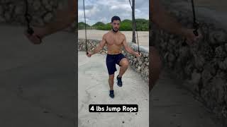 Jumping rope with 4 pound rope 💪🏽 [upl. by Baynebridge]