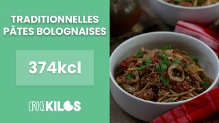 Traditionnelles pâtes à la bolognaise  CroqKilos [upl. by Targett946]