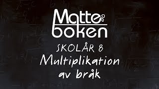 Multiplikation av bråk  Skolår 8 [upl. by Nimrahc]