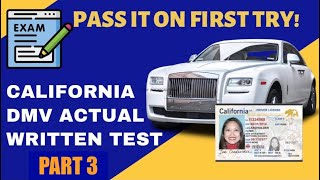 CALIFORNIA DMV WRITTEN TEST  PRACTICE TEST 2023 [upl. by Lorusso70]