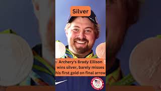 Archerys Brady Ellison wins silver barely misses his first gold on final arrow olympichighlights [upl. by Scibert]