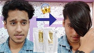 How To Get Permanent Straight Hair At Home With Loreal XTenso Cream Mens Curly To Straight Hair [upl. by Aowda]