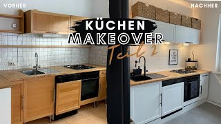 DIY KÜCHEN MAKEOVER TEIL 2  alte Küche neu Ansprühen und Dekorieren  Kleinstadtcoco [upl. by Ssew]