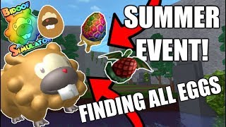 NEW SUMMER EVENT FINDING ALL EGGS  Bidoof Simulator Episode 6 [upl. by Aeneus]