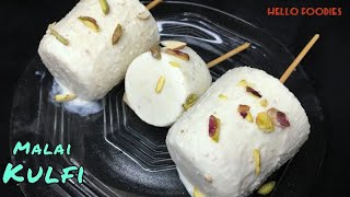 Homemade Malai Kulfi Recipe  IceCream Recipe  Kulfi With Just 3 Ingredients  Hello Foodies [upl. by Akema904]