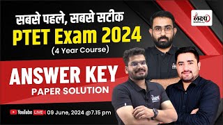 PTET Answer Key 2024 4 Year  PTET Exam Paper Solution 2024 4 Year Course  PTET Exam 2024 [upl. by Dorelia]