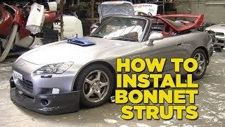 How to Install Bonnet Struts Hood Dampers [upl. by Einej318]