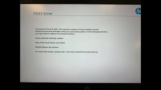 Fix HP Post RTC ERROR after OpenCore reboot [upl. by Warp]