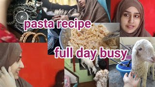 Pasta Recipe  Bhede Ne Mara Aisha Ko 😮 Full day Busy 😐vlog familyvlog viralvideo [upl. by Rramal717]