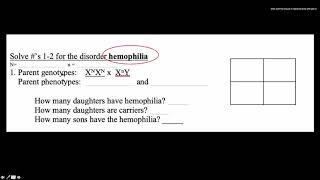 X linked Gene Disorder Crosses [upl. by Gretel948]