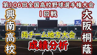 【地方大会成績比べ】打撃力”全国トップクラス”の大阪桐蔭とMAX149㌔左腕エース田崎①を中心に守りの堅い興南高校の対決 1回戦屈指の好カード 第106回全国高等学校野球選手権大会 1回戦 2024 [upl. by Ydnolem534]