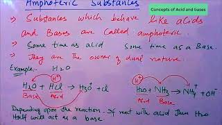 Amphoteric Substances II Why water can be called as an acid and a base as well [upl. by Aitital]