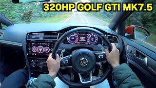 CRAZY 320BHP GOLF GTI MK75 STAGE 1 POV DRIVE Binaural Audio [upl. by Adlei]